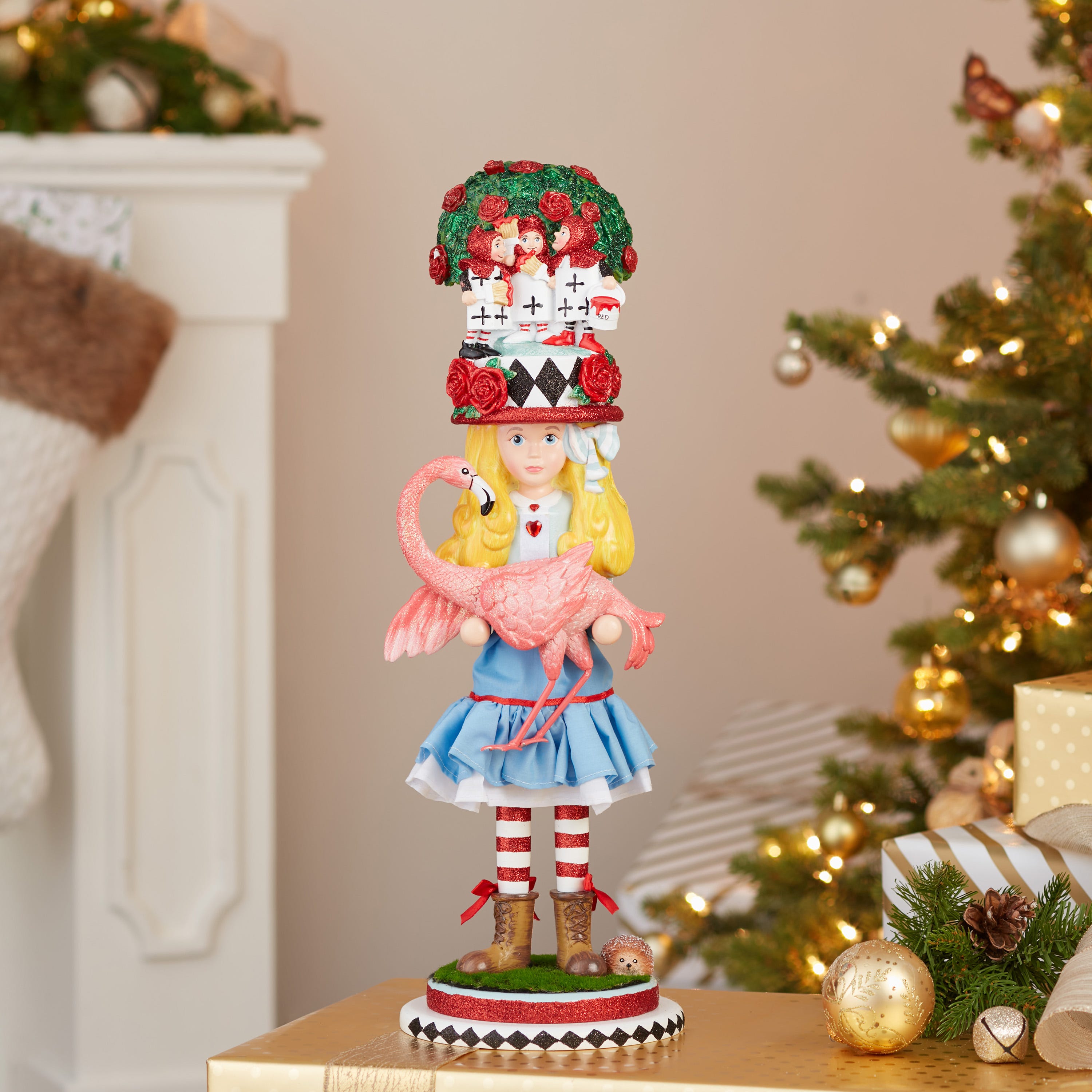 Kurt Adler 19-Inch Hollywood Alice with Flamingo Nutcracker